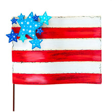  Waving American Flag with Raised Stars