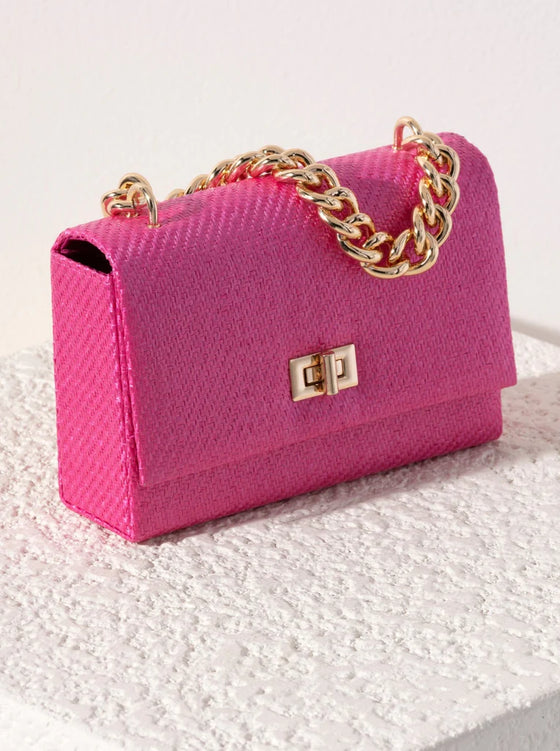 Hot Pink Mini Purse with Chain