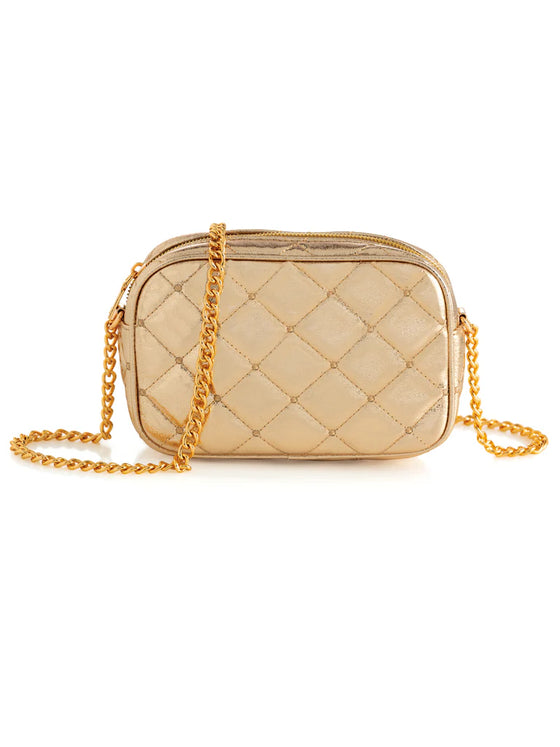 Gold Metallic Camera Bag