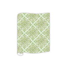  Handpainted Green Filigree Table Runner