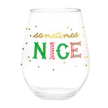  Naughty/Nice Jumbo Stemless Wine Glass