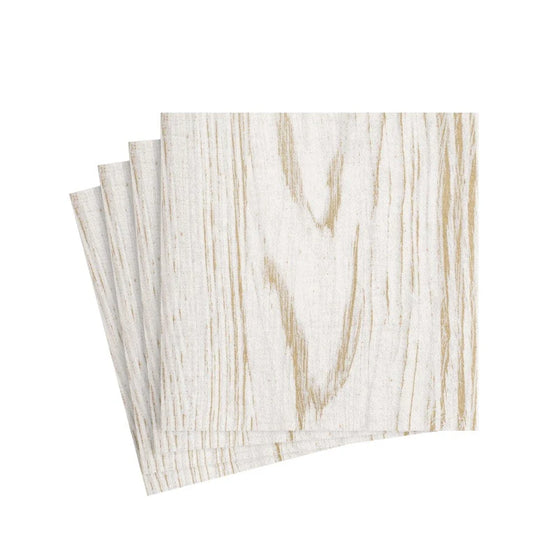 Faux Bois Birch Paper Cocktail Napkin