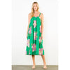 Thin Strap Green with Pink Floral Dress