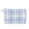 Geometric Blue Makeup Bag