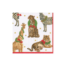  Wild Christmas Ivory Cocktail Napkins