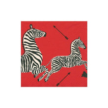  Zebra Red Cocktail Napkins 20/Pkg.