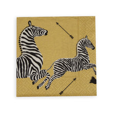  Gold Zebras Guest Towel Napkin 15/Pkg