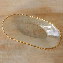  Oval Seward Gold Edge Serving Tray
