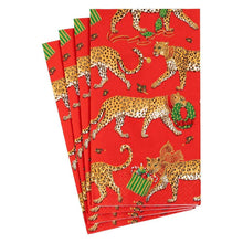  Christmas Leopards Red Guest Napkin