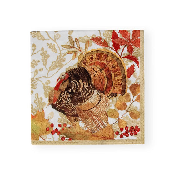 Woodland Turkey Cocktail Napkin