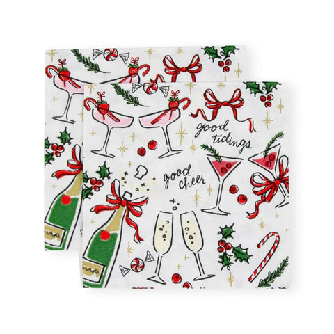Let's Be Merry Boxed Cocktail Napkins