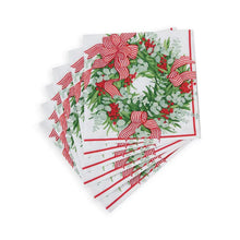  Ribbon Stripe Wreath Dinner Napkin