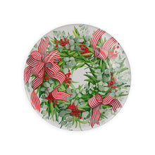  Ribbon Stripe Wreath Dessert Plates