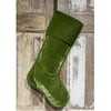 23" Pine Green Velvet Stocking