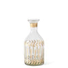 Gold Leaf Pattern Clear Glass Vase