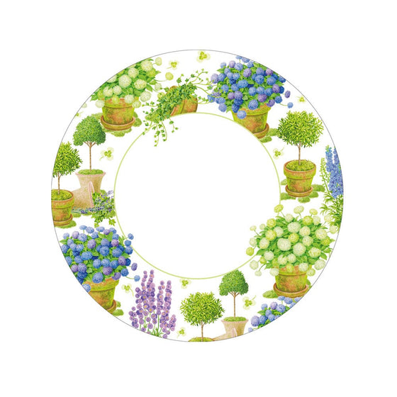Potted Hydrangeas  Dessert Plate