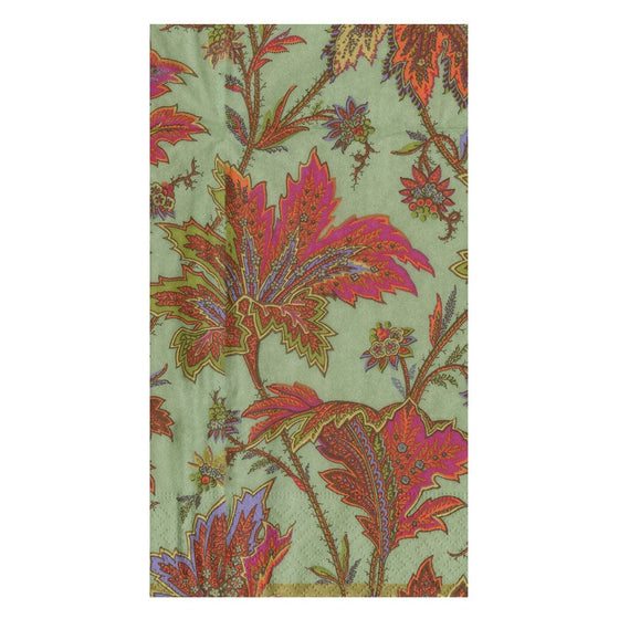 Paisley Leaves Sage Guest Towel Napkin
