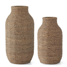  Woven Grass and Wood Vase