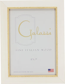  Vanilla Gold Bead Italian Wood Frame
