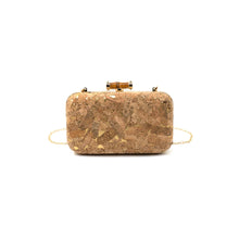  Cork and Gold Clutch w/ Bamboo Clasp