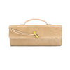 Embossed Clutch with Gold Knot Closure