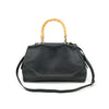Rome Leather Handbag w/ Bamboo Handle