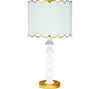 Eloise Gloss White Table Lamp w/ Scalloped Shade