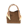 Gianna Suede Style Bag w/ Scarf Handle