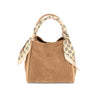 Gianna Suede Style Bag w/ Scarf Handle