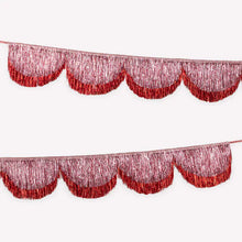  Pink Tinsel Scallop Garland