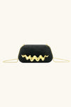 Lea Suede Style Clutch w/ Gold Accent