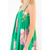 Thin Strap Green with Pink Floral Dress