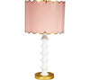 Eloise Gloss White Table Lamp w/ Scalloped Shade