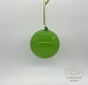 Lime Green Hand blown Glass Ornaments