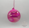 180MM Glass Orb Hot Pink Ornament