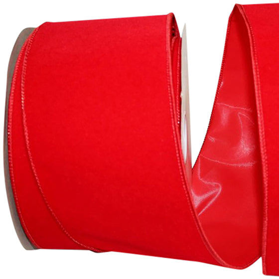 Velvet Commercial Wired Edge Hot Red 4" or 6"