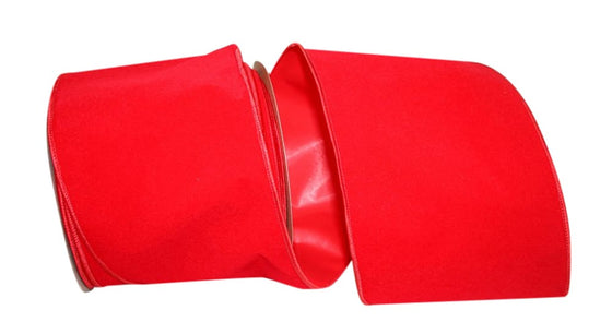 Velvet Commercial Wired Edge Hot Red 4" or 6"