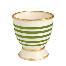  Green and White Stripe Cachepot