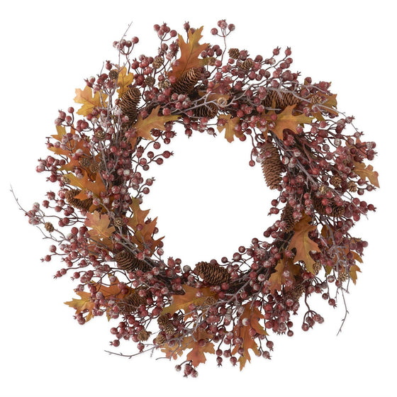 30" Rosehip Twig and Pinecone Wreath