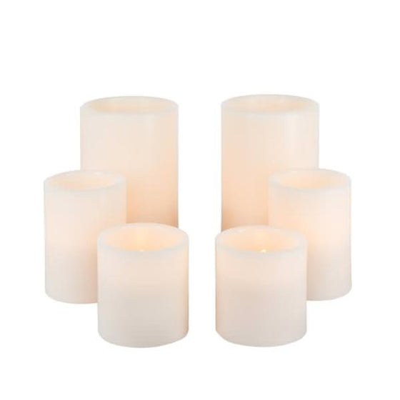 Set of 6 Wax LED Candle