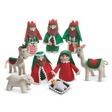 15" Red and Green Nativity