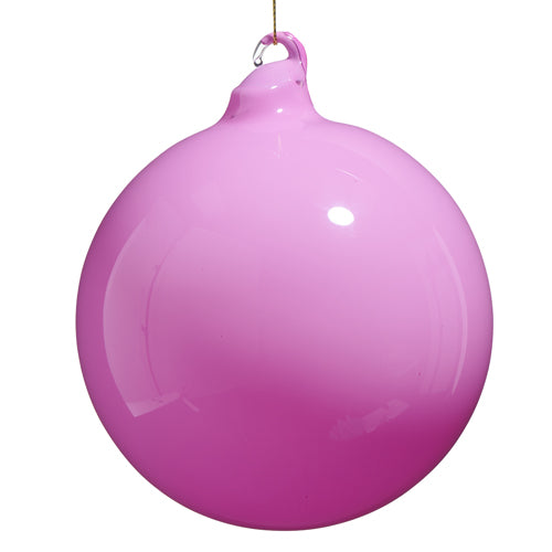 5" Pink Blown Glass Ornament