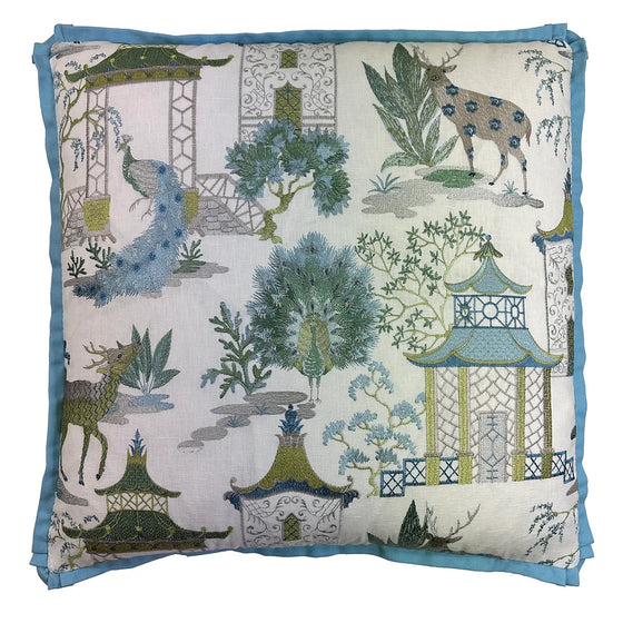 Alaya Mist Embroidered Pillow w/ Cupcake Flange