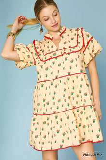  Floral Tiered Babydoll Dress