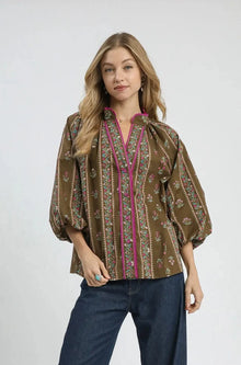  Mix Floral Boho Blouse