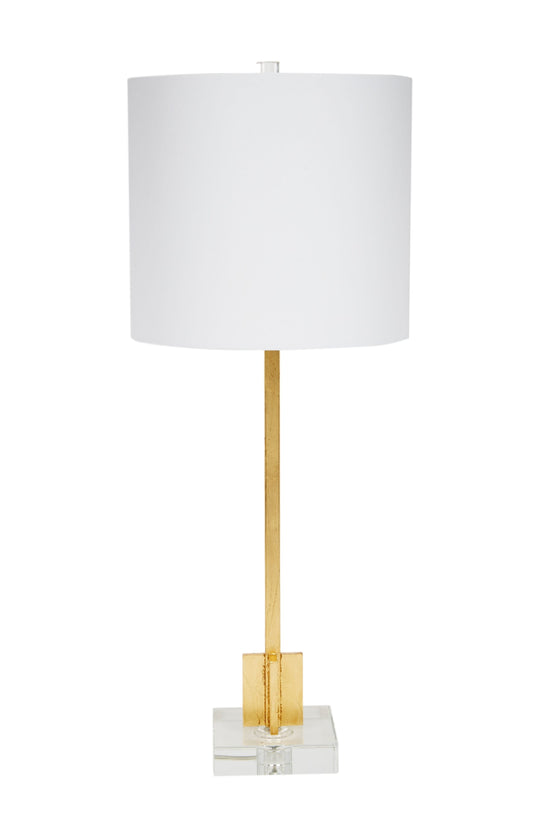 Abita Gold Leaf Buffet Lamp w/Crystal Base 36"