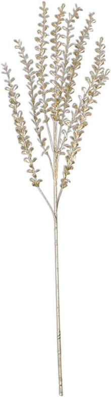  31" Champagne Glittered Stem w/Mini Teardrop Leaves