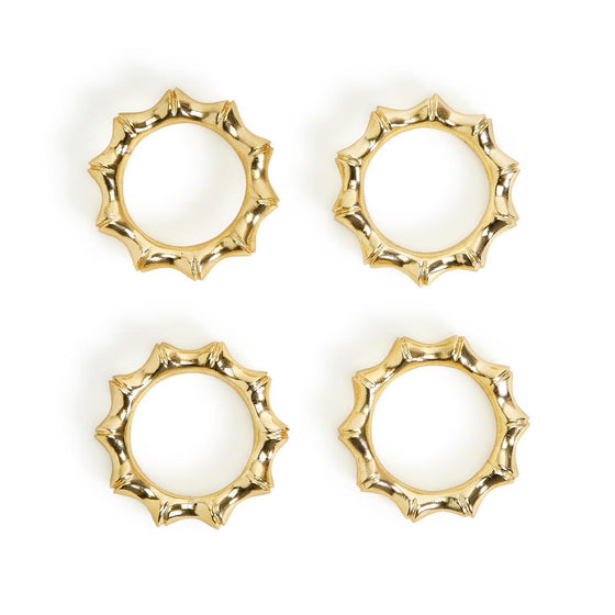 Gold Bamboo Napkin Rings