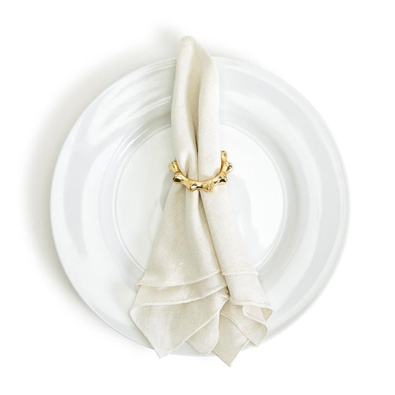 Gold Bamboo Napkin Rings