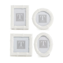  White Bamboo Picture Frame, Assorted Shapes